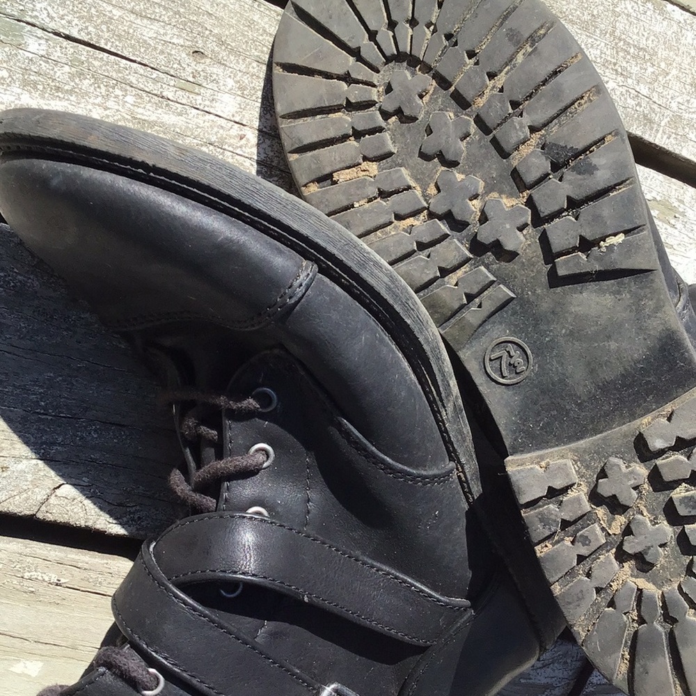 Tall lace-up boots